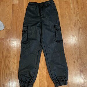 ASOS Faux Leather Cargo Jogger Pants